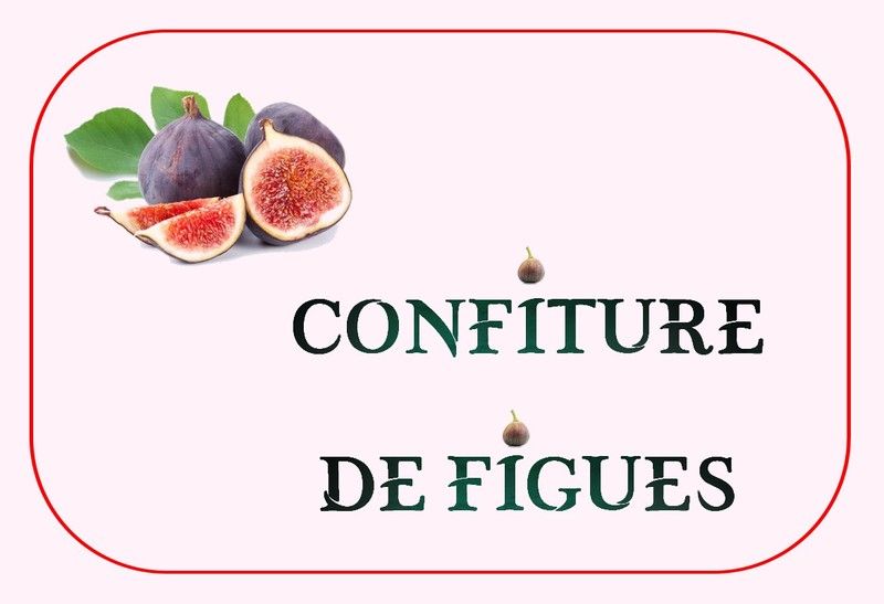 Etiquette pour confiture de figues